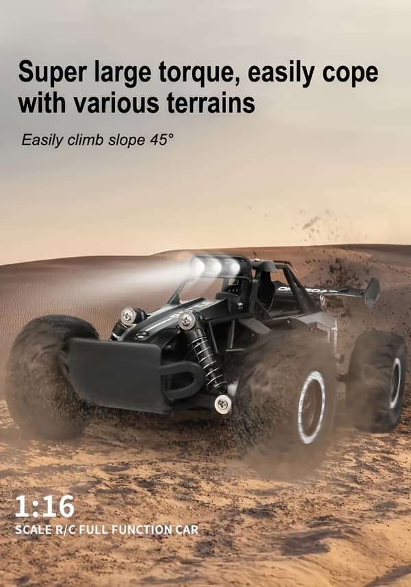 Remote Control Off-Road Car Toy with Lights Kids Toy Orange