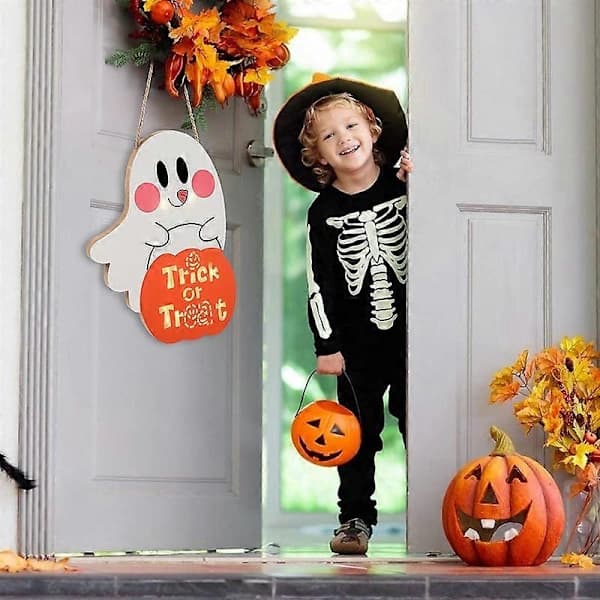 [PL] Halloween dørskilt lysende spøgelse dørdekoration Halloween dekorationer
