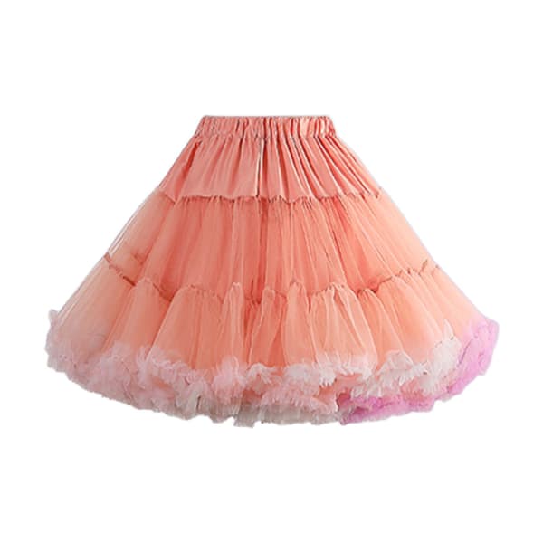 Dameunderskjørt i lagdelt tyll chiffon krinoline for kjole
