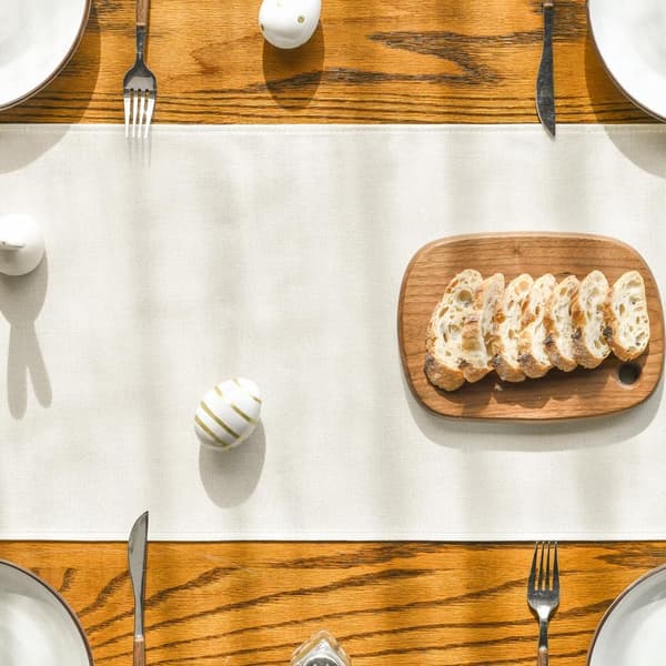 Easter Bunny Easter Table Runner, Seasonal Spring Flowers Holiday Kitchen Tablecloth, Suitable for Home Party Decoration 33x183cm