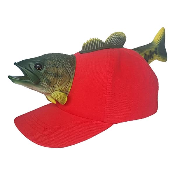 3D Fiskehette for barn Pustende solhatt Nyhet Dyreformet lue for temafest Samling Tilbehør Hodeplagg rød voksen