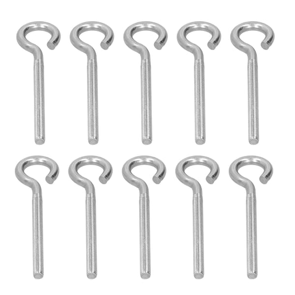 10 stk. M6 Ringbolt 304 Rustfrit stål Solskærm Nettråd Ring Skrue Krog Drivhustilbehør 0.3