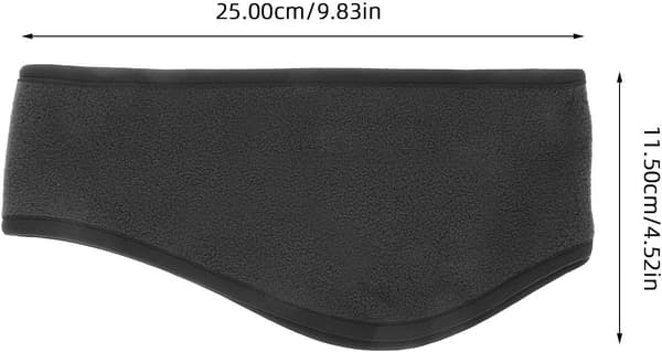 Fleece Pannband för Vinterlöpning, Förtjockat Brett Band, Polarfleece, Unisex, Blå
