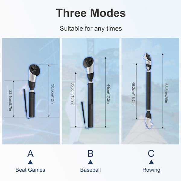 DEVASO golf club handle for Meta Quest 3 VR - Enhanced grip and realistic gameplay