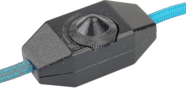 1-60w LED-dimmer Dimbar (vriddimmer) LED-dimmer, På/av, 220-230v, CE In-line-bryter, Svart