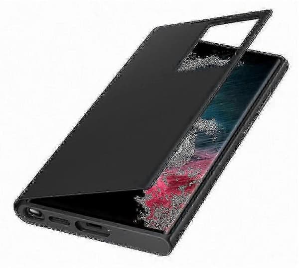 Clear View Cover Etui til Galaxy S22 Ultra 5g - SortP20211224231
