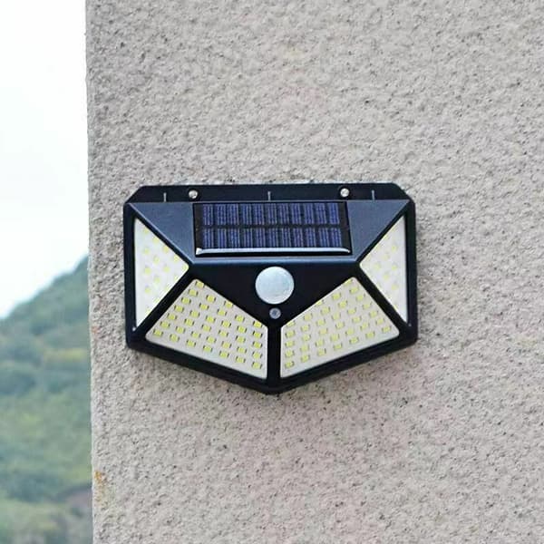LED PIR Rörelsesensor Vägglampa IP65 Vattentät Solcellsdriven Trädgårdsbelysning