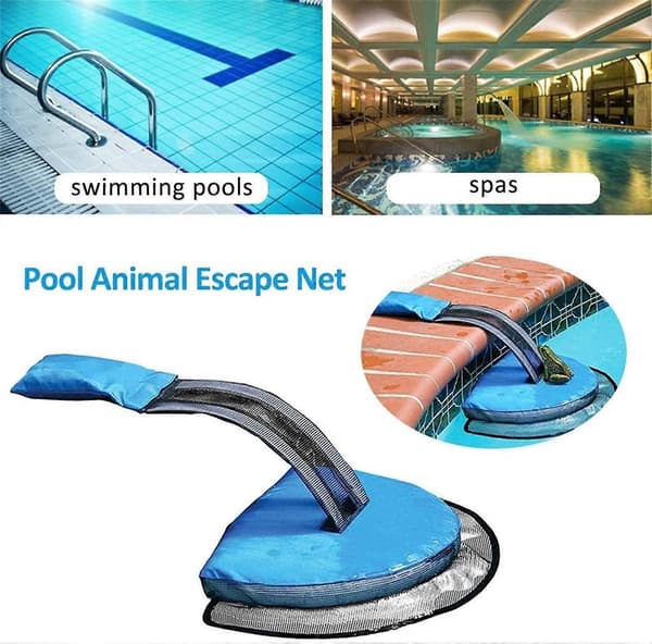 Oppustelig redningsrampe til pool, bærbart sikkerhedsnet til pool til egern, skildpadde, and, frø, små dyr, bro