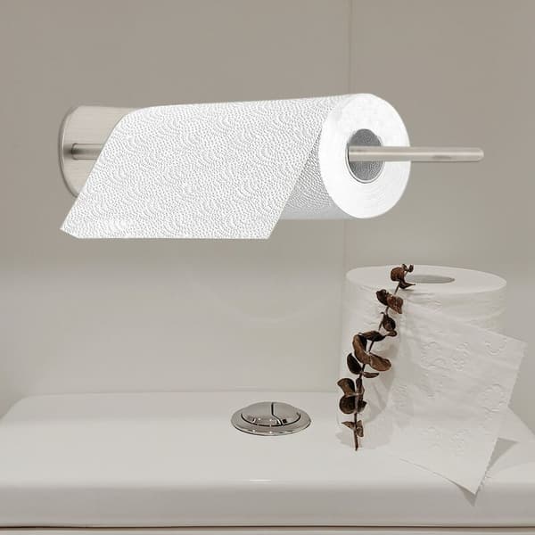 Paper Towel Holder - Self-Adhesive or Drilling, Paper Towel Holder for Kitchen and Bathroom
