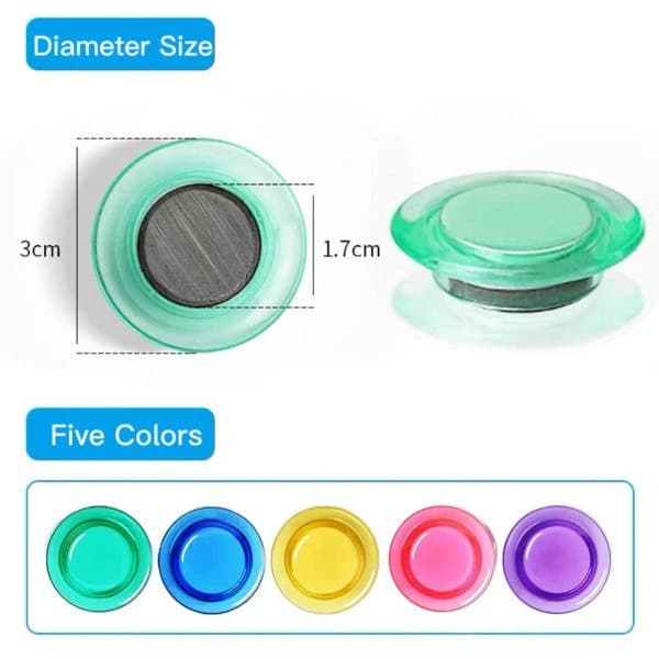 20 st Starka Magneter Kylskåpsmagneter Färgglada Whiteboard Organizer Dekorativa Kylskåpsmagneter Tillbehör Kylskåpsmagneter