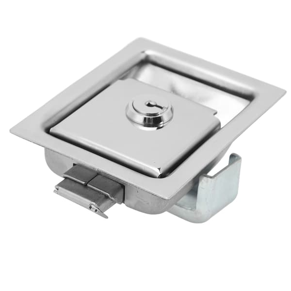 Flush Panel Lock Stainless Steel Rectangular Trailer Paddle Door Key Lock Handle Truck Toolbox Lock