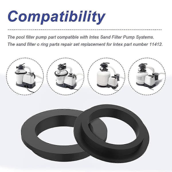 st Intex Pool O-ringe gummipakninger til sandpumpe 26323CA 26323EH 26331CA 26331EH - 5,58x1 cm reservedele
