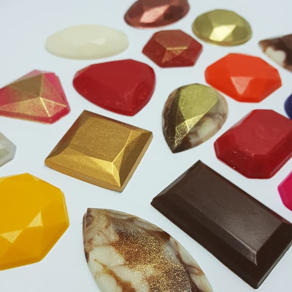 Praline Diamant Chokoladeform - BWB 9744 Transparent transparent