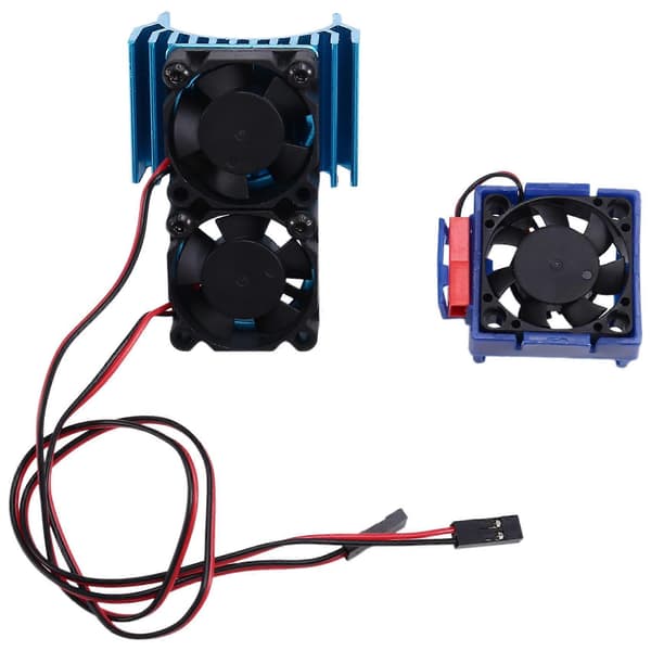 VXL-3s ESC Cooling Fan and Motor Dual Fan Set Compatible with Slash Stampede Blue Blue
