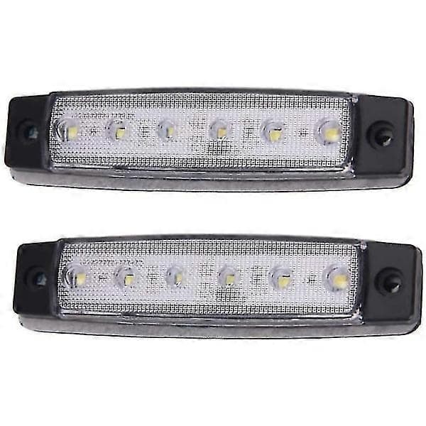st 12v 6 led tilhengermarkeringslys baklys posisjonslys Sidemarkeringslys Signallys Instrumentpanel (hvit)