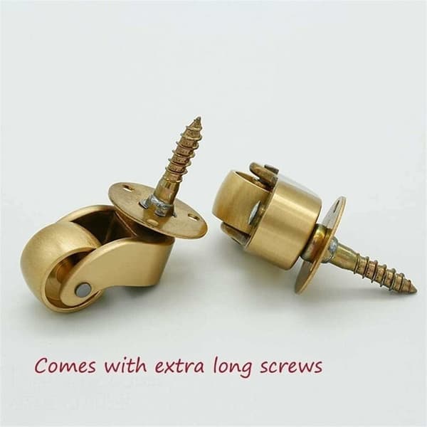 [LD]parts Universal furniture wheels in brass, solid brass wheels
