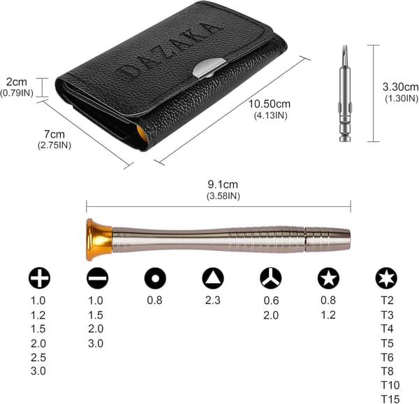 Mini precisionsskruvmejselset 25-i-1 reparationsverktyg för glasögon, PC, klockor och leksaker