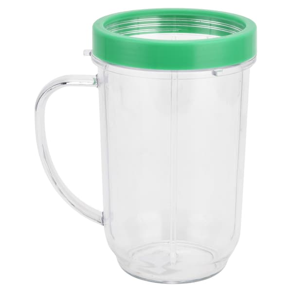 16Oz Blender Cup Replacement with Green Lip Ring, Compatible with MB-1001 250W Blender