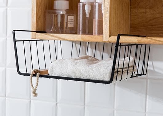 Hanging Storage Basket Under Kitchen Cabinet Divider, 37*26*11 Front Door