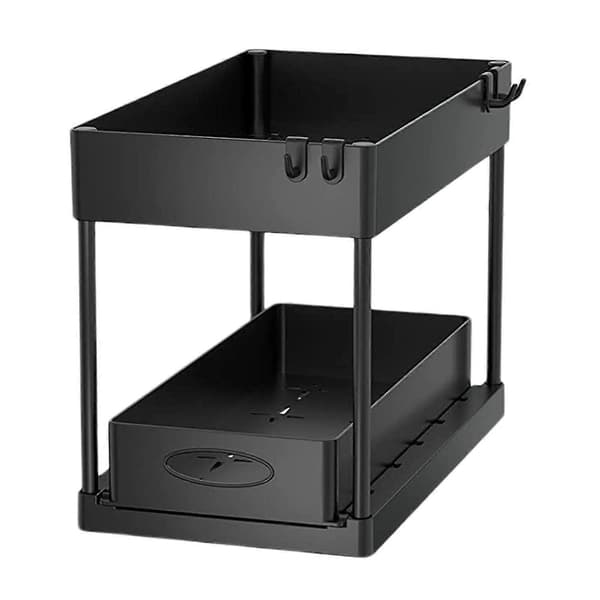 2-Tier Pull-Out Cabinet Basket Organizer Drawer, Multifunctional Under Sink Organizing And Storage For