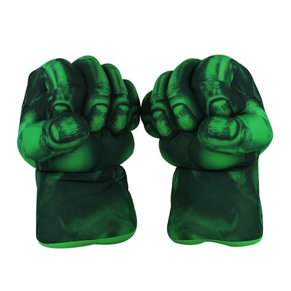 [QD] Hulkhanske, 1 par myke boksehansker Hulkdrakt plysjfisk