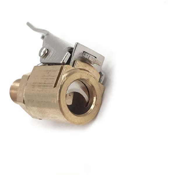 Car Tire Valve Adapter, 2 Pcs Brass Inflator Nozzle, Conversion Head Clamp for Tire Valves, Compatible with All Tire Valves with Valve Thread