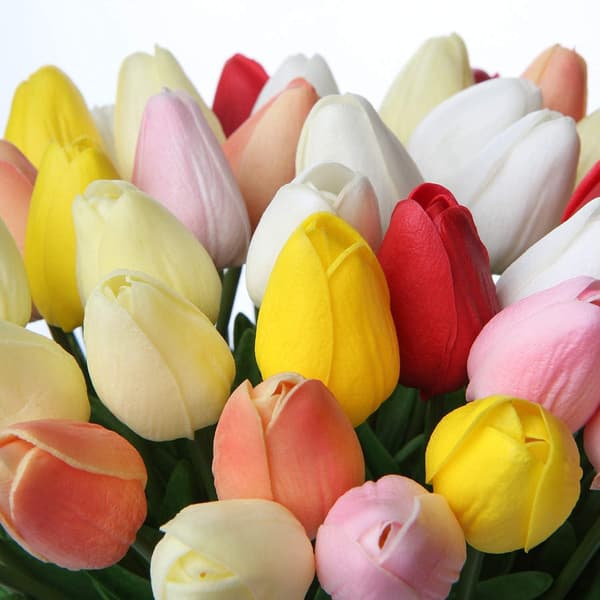 10-pack konstgjorda tulpaner, realistiska konstgjorda blommor i bulk