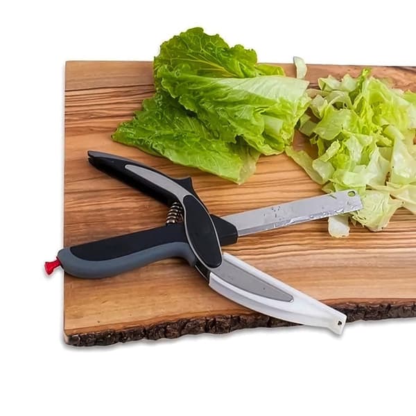 Clever Cutter 2-in-1 Kitchen Scissors / Kitchen Shears with Knife Blade / Scissors with Integrated Cutting Surface
