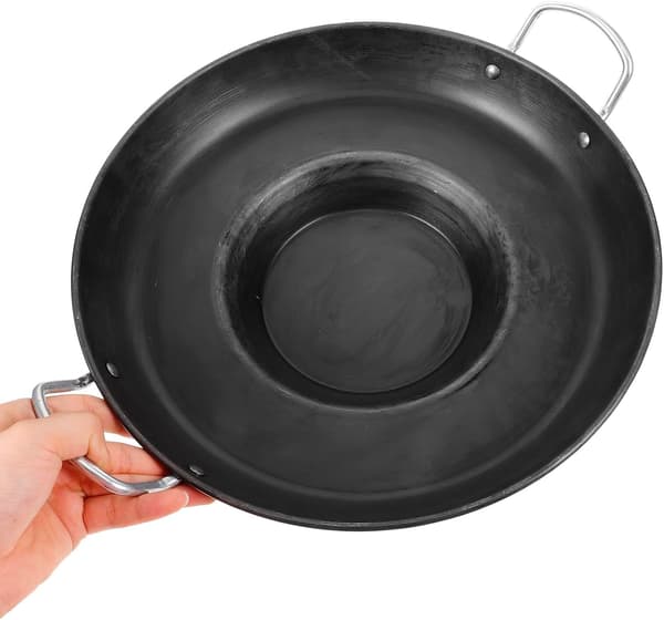 Forhåndskrydret non-stick støpejernspanne - 32 cm, multifunksjonell stekepanne for hjemmelaget mat og biff