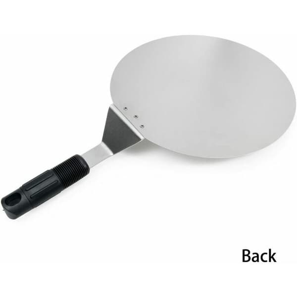 Rund pizzaspade i rustfritt stål med sklisikkert håndtak, ideell for kaker, pizzaer, paier, Sunny