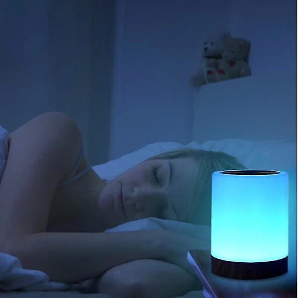 LED Sengelampe, Dæmpbar Atmosfærisk Bordlampe med Varmt Lys