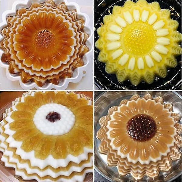 3D Solsikke Blomst Fødselsdagskage Bageform DIY Non-stick Bageudstyr