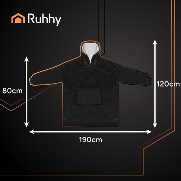XXL sweatshirt - svart filt
