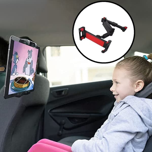 Adjustable Car Headrest Rear Seat Mount, Car Tablet Phone Holder