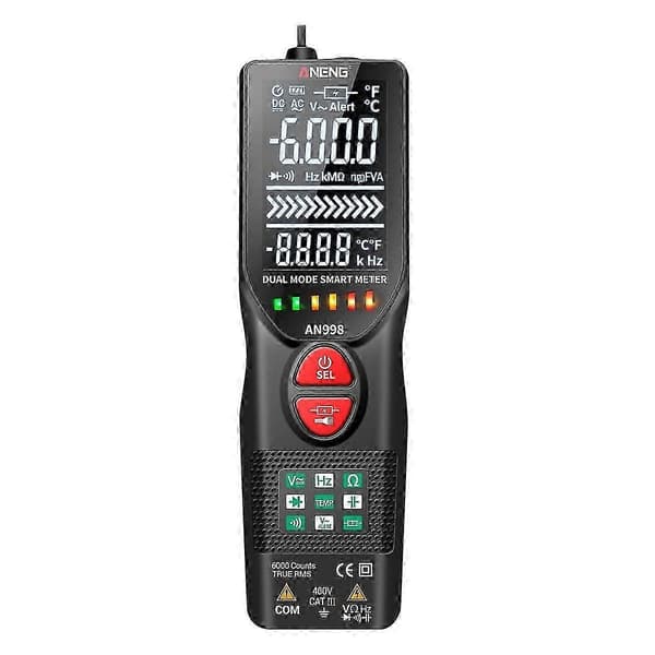 6000 tellinger Profesjonell Multimeter Motorisert AC/DC Voltmeter Ohm Detektor Verktøy