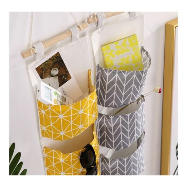 3-pack förvaringsväska, bomullsväska, hängväska, diverseväska, tygväska 20 x 60 cm