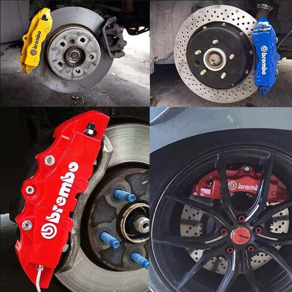 6 st bilbromsoksdekal för Brembo-bokstäver fordonsdekor Vit 1 st
