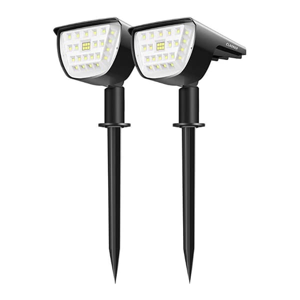 2 Solar-powered Waterproof Lawn Lamps Yard Human Body Induction LED Lighting