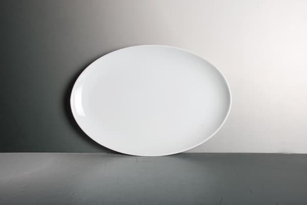 Stor Porcelænsfad - Oval - 4-pak White 5712