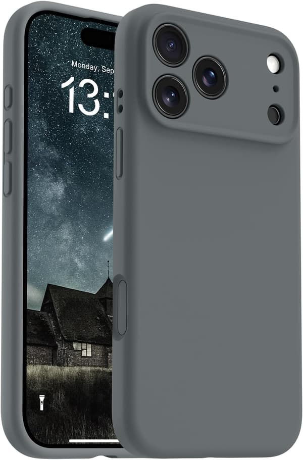 Magsafe-kompatibelt ultratynt deksel for iPhone 17 Pro Max - Mykt silikondeksel for iPhone 17 Pro Max iPhone 17 Pro Max Antrasittgrå iPhone 17 Pro Max Gris anthracite