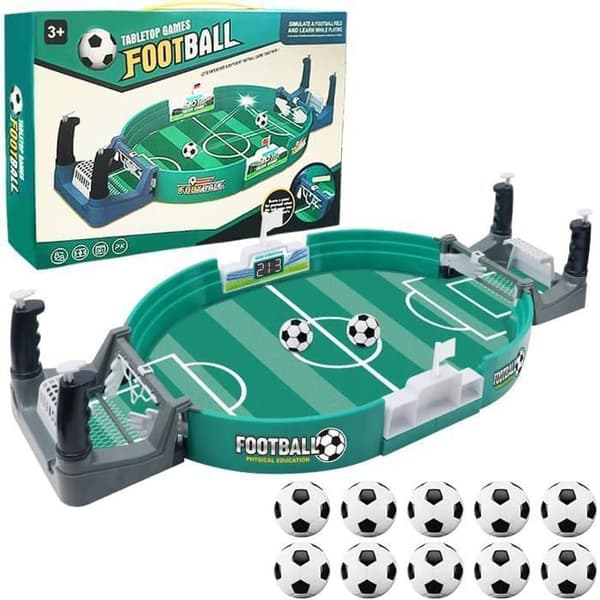 Mini Table Football Game, Interactive Game with 10 Balls, Table Football Toy, Suitable for Adults.