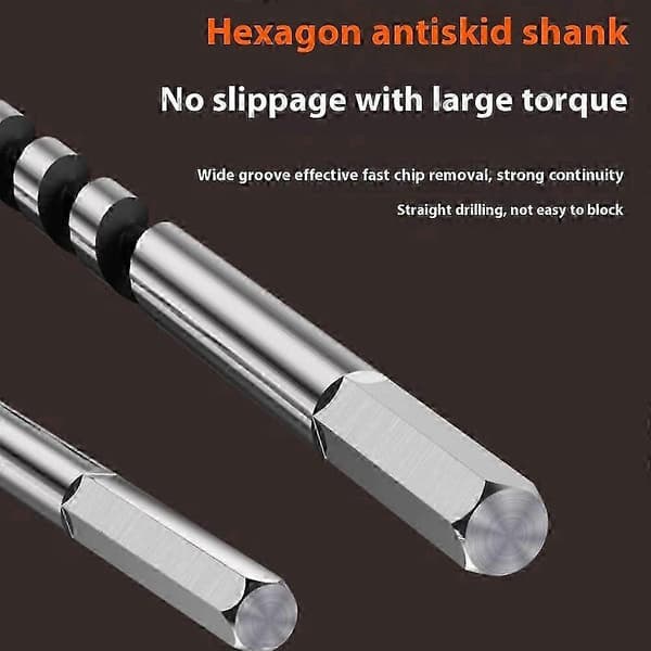 20 x 200 mm Deep Hole Drill Bit with Compatible Length Screw Bit Compatible with Woodworking, Hex Drill Bit Compatible with Electric Drill Bench