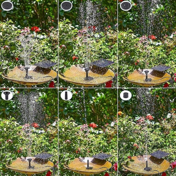 Solar Powered Square Split Fountain for Outdoor Use, Garden, Stone Water Decoration