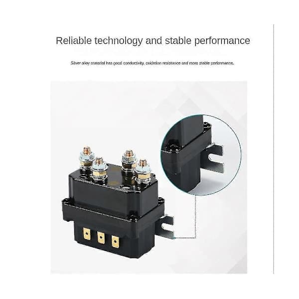 12V Winch Rocker Switch Thumb 250A Solenoid Relay Contactor Winches Compatible with Atv Utv