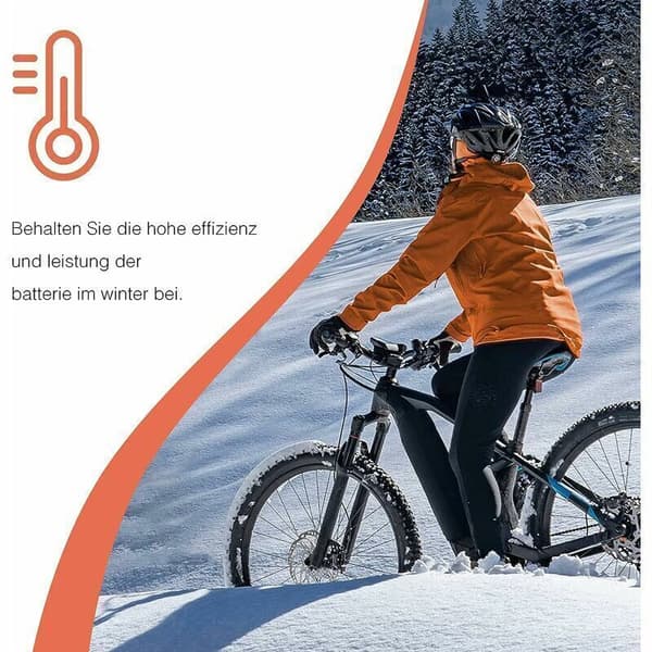 E-bike Battery Protector, Waterproof Cover for Integrated Frame Battery 30-40cm, Compatible with E-bikes, Extends Battery Life