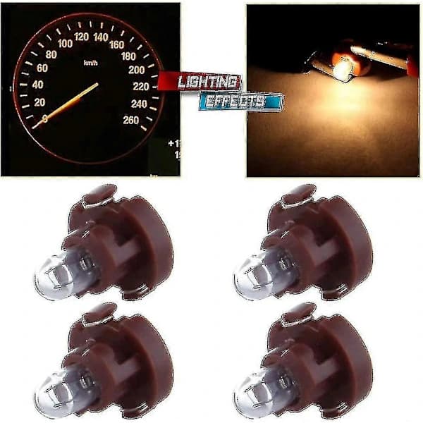 NA/4-pack Replacement Bulb Fits Dash A/c Instrument Panel Instrument Cluster Gauge Light Warm White T3 Neo Wedge Halogen Bulb 12v