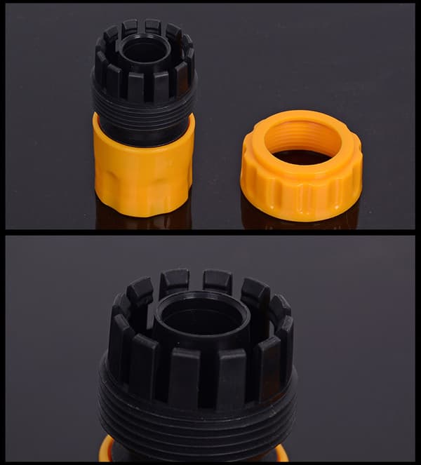 3/4 kranmunnstykke hurtigadapter Vannslange hurtigkobling Gul 2-pack
