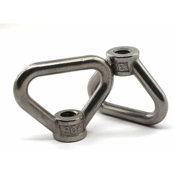 4 Pieces 304 M8 Heavy Duty Stainless Steel Lifting Eye Nut, Triangular Mounting Bolt