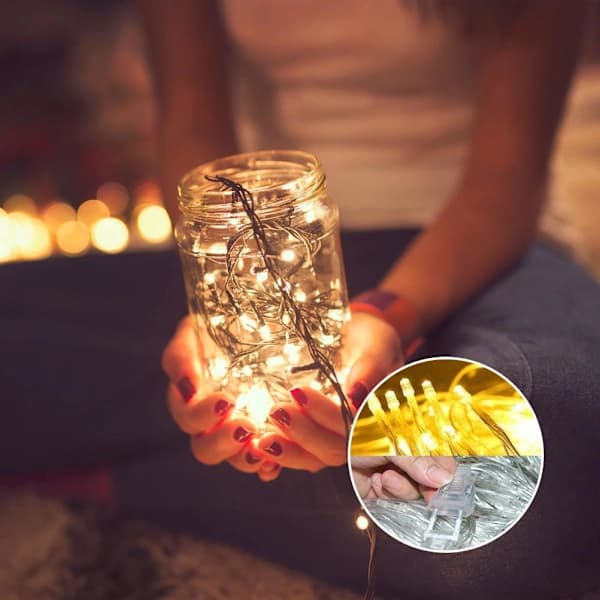 200 LED Net Curtain String Lights, Waterproof 8 Modes Copper Wire for Garden Wedding Party Indoor Outdoor, 3 x 2M Warm White