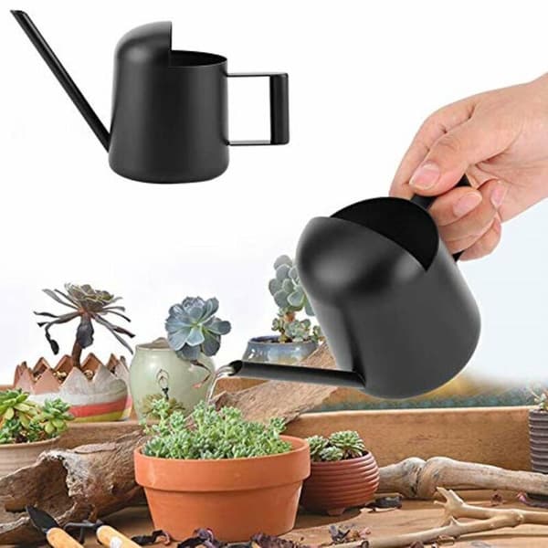 300 ml sort minivandkande i rustfrit stål - til haveplanter.